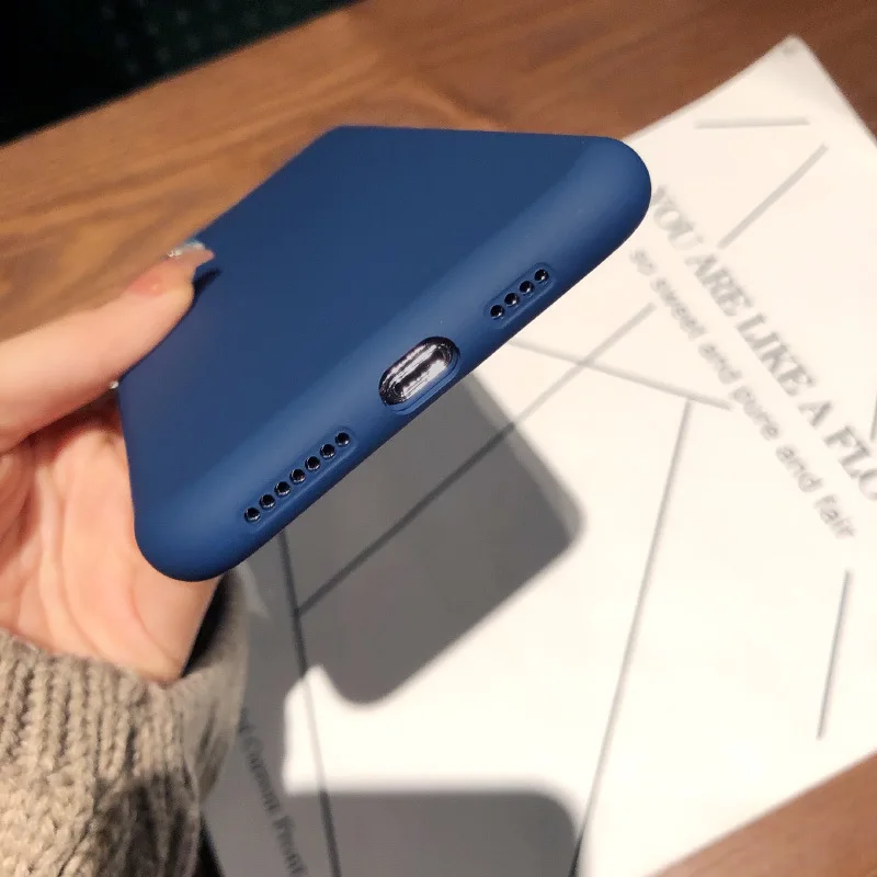 Kowkaka Жидкий чехол для телефона iPhone 11Pro Max простой сплошной цвет защита пушистая