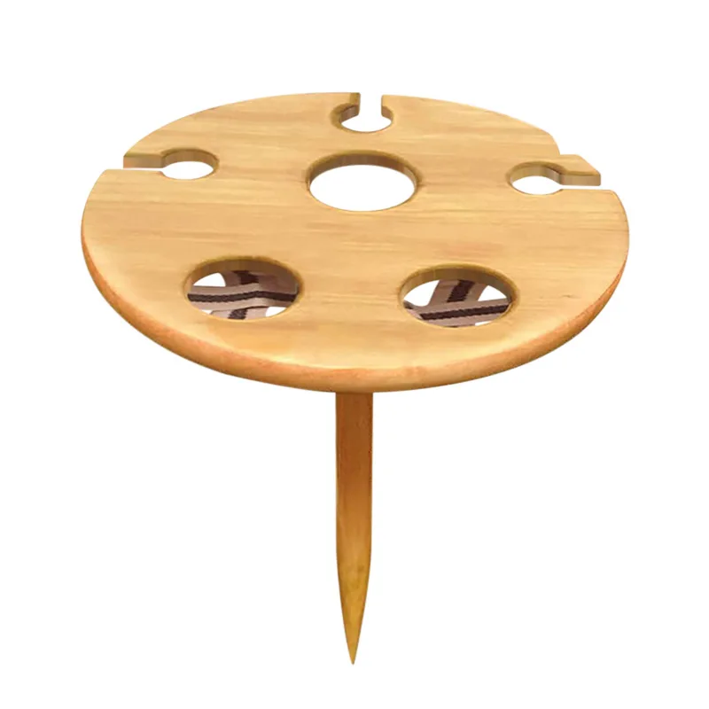 

Wine Table Outdoor Portable and Foldable Snack Picnic Patio Table and Cheese Board for Garden Porch Balcony Yard Beach P7Ding