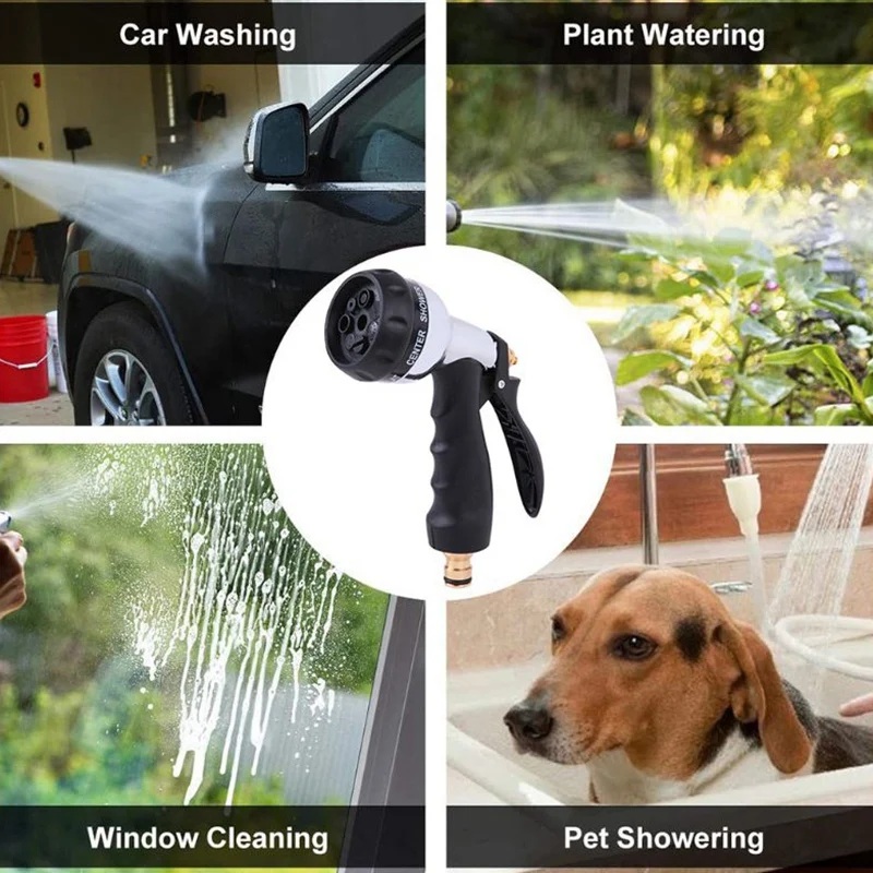 

Garden Hose Spray Nozzle with 7 Spray Patterns Multifunctional Pressure Wash for Watering Plants Washing Car