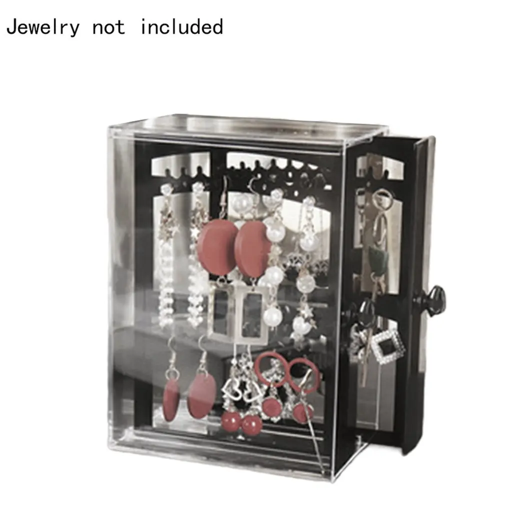 

Vertical Dustproof Transparent Acrylic Earrings Storage Rack Jewelry Dust-proof Durable Rack Large Capacity