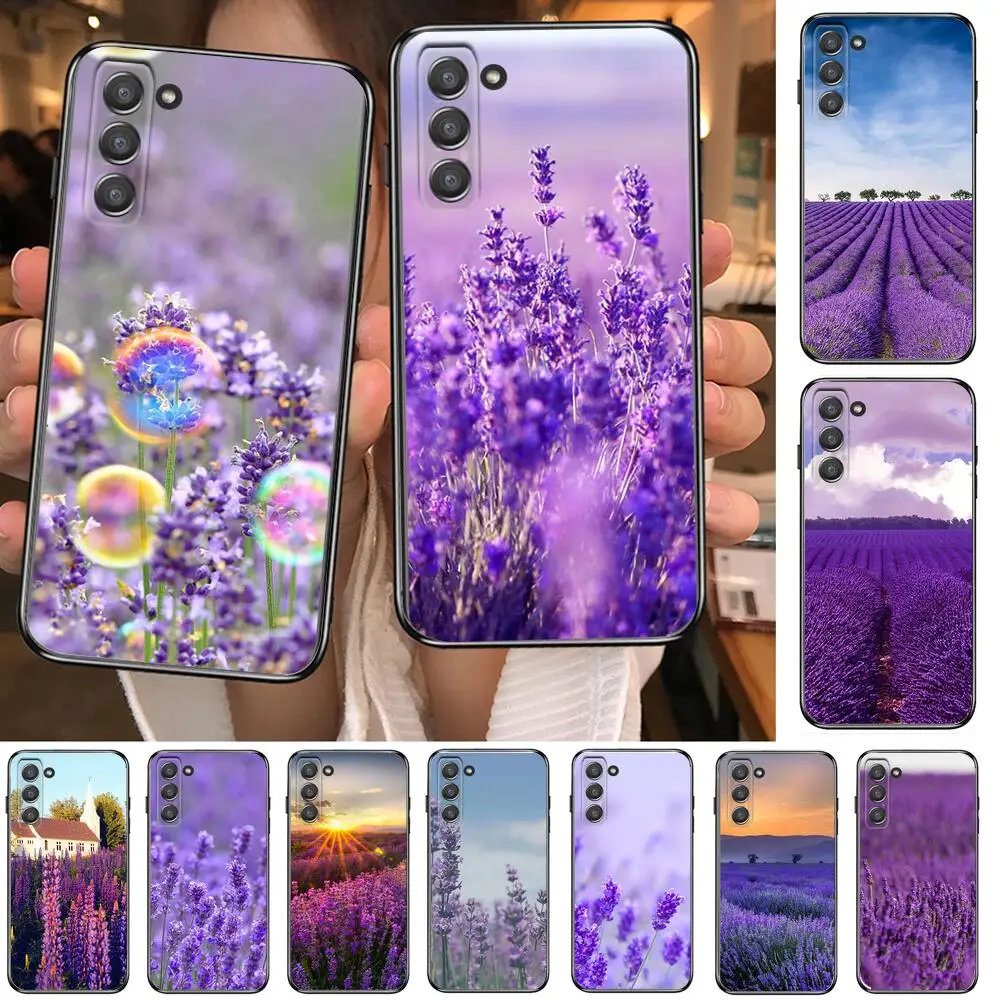 

Lavender purple beautiful Phone cover hull For SamSung Galaxy S8 S9 S10E S20 S21 S5 S30 Plus S20 fe 5G Lite Ultra black soft cas