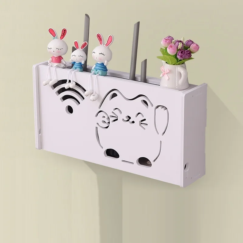wireless living room decoration WIFI router multifunctional stacks TV set-top box hanger socket cover rack storage shelf | Дом и сад