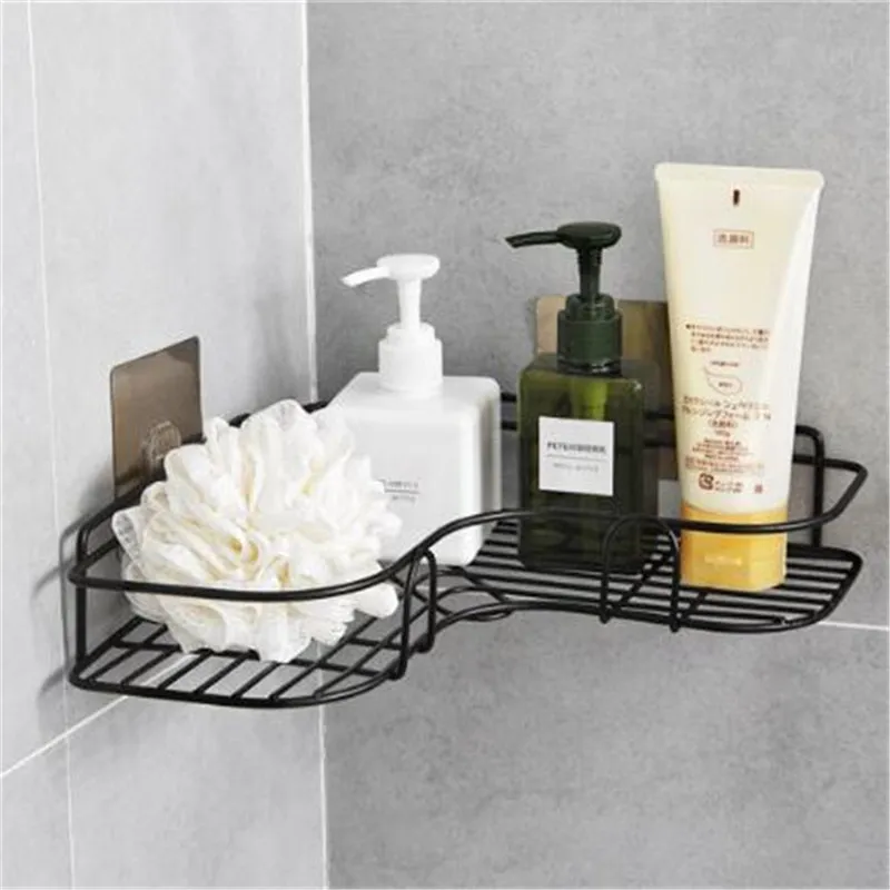 Угловая душевая полка для ванной и кухни железная хранения шампуня держатель с