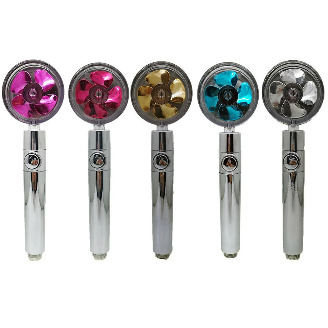 

High Pressure Water Saving Spray Shower Head 360 Rotated Rainfall Shower Head Fan Bath Hand-held Pressurized Massage Shower Head
