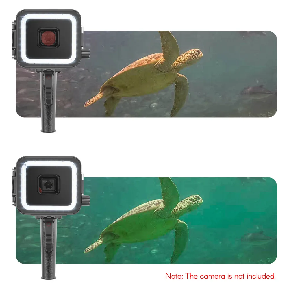 Ручной подводный светодиодный светильник SHOOT для видео 900LM 40 м с красным фильтром