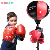 children boxing ball sports ball adjustable vertical speed ball thai punching bag ball gloves sport musculation training gym toy
