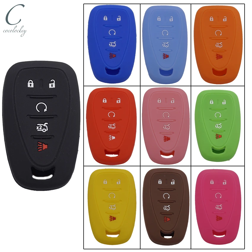 Cocolockey силиконовый чехол для автомобильного ключа Chevrolet брелок резиновый