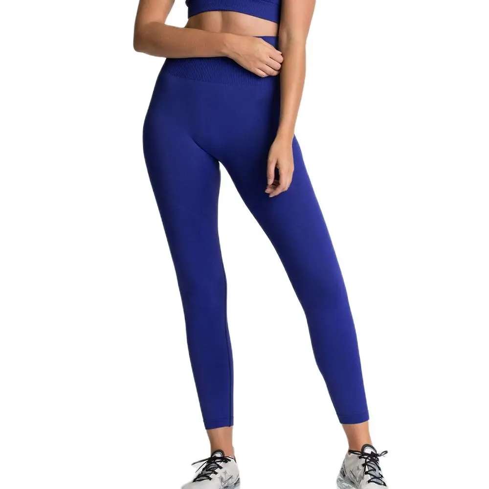 

Blue Yoga Leggings High Waist Gym Pants Women Sport Accessories Jogger Stretchy Black Workout Yoga Pants Solid Knitted Tights
