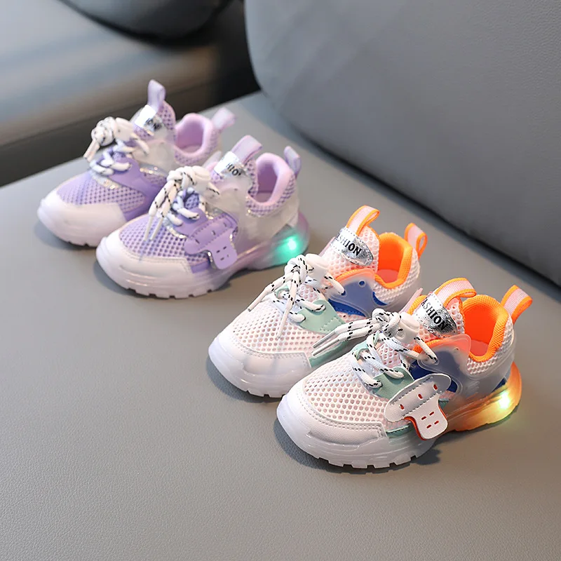 

COZULMA Boys Girls Led Sports Shoes 1-6 Years Lighting Children Glowing Running Shoes Lights Baby Toddlers Luminous Shoe 21-30
