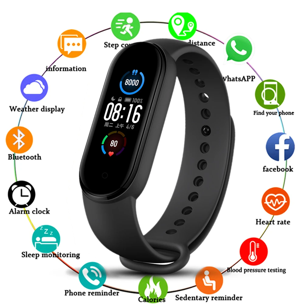 

M5plus Smart Watch Men 2021 Android Ios Smart Bracelet Activity Tracking Mode Of Movement Intelligent Reminder Weather Forecast