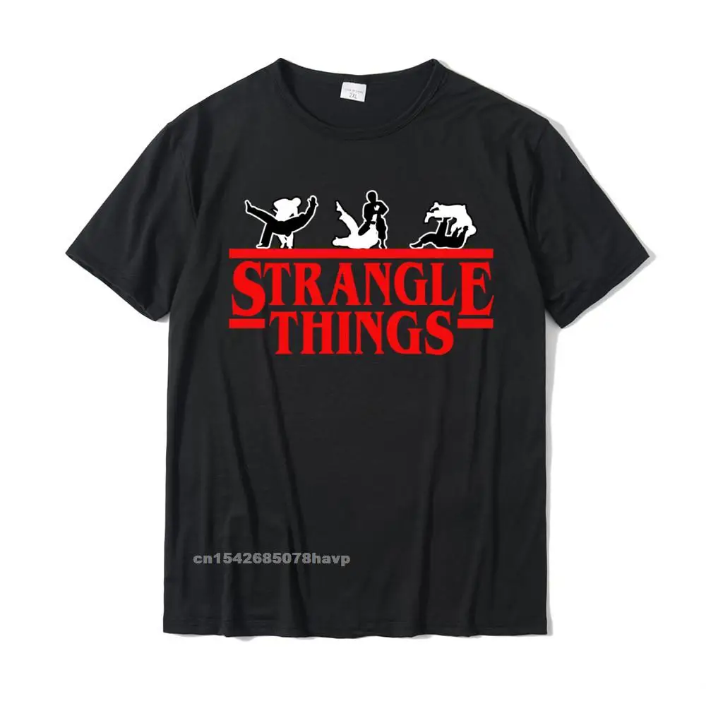 

Funny MMA BJJ Strangle Things Brazilian Jiu Jitsu Gi Tshirts Homme Hip Hop T Shirts Slim Fit Tops & Tees Cotton Men Printing