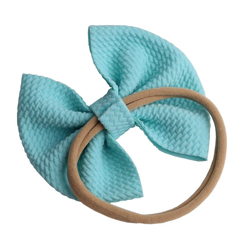 Повязка на голову с бантом для девочек нейлоновые головные повязки бантиком Bebe