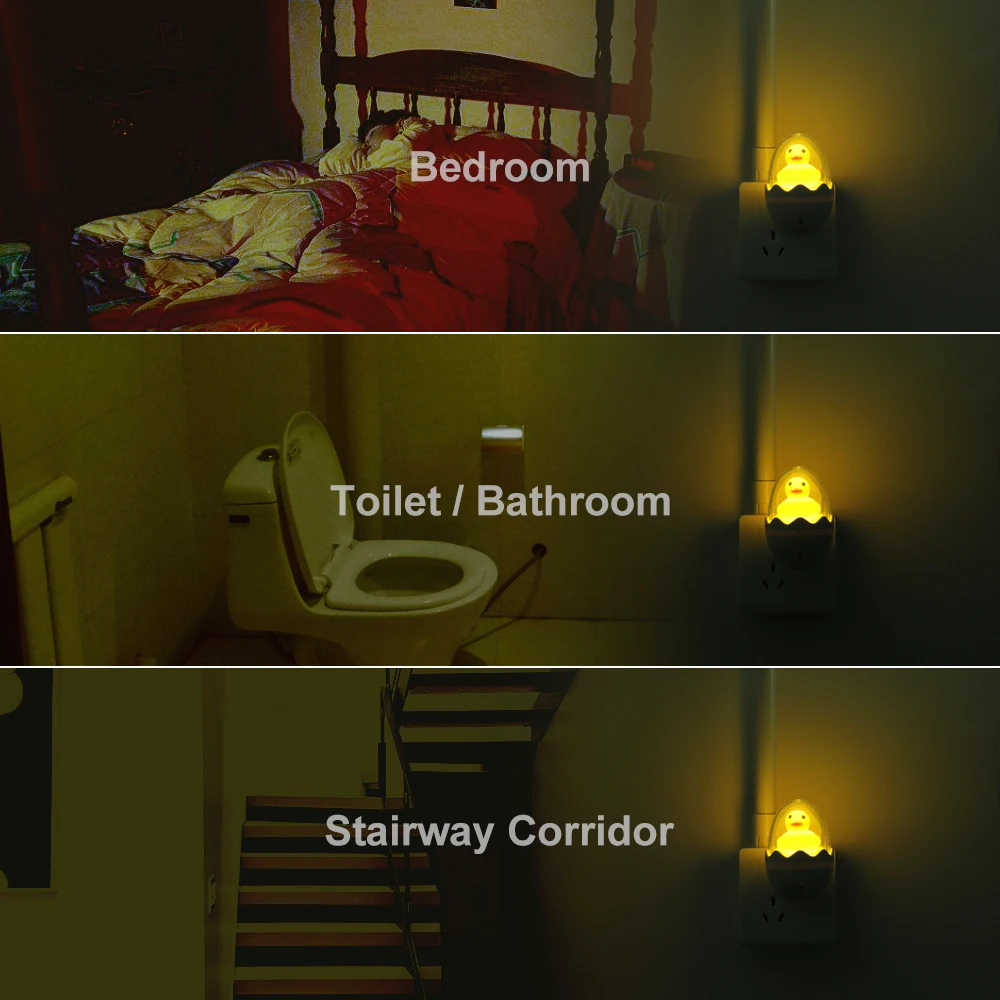 Светодиодный ночник со звуковым управлением настенный светильник с желтой уткой