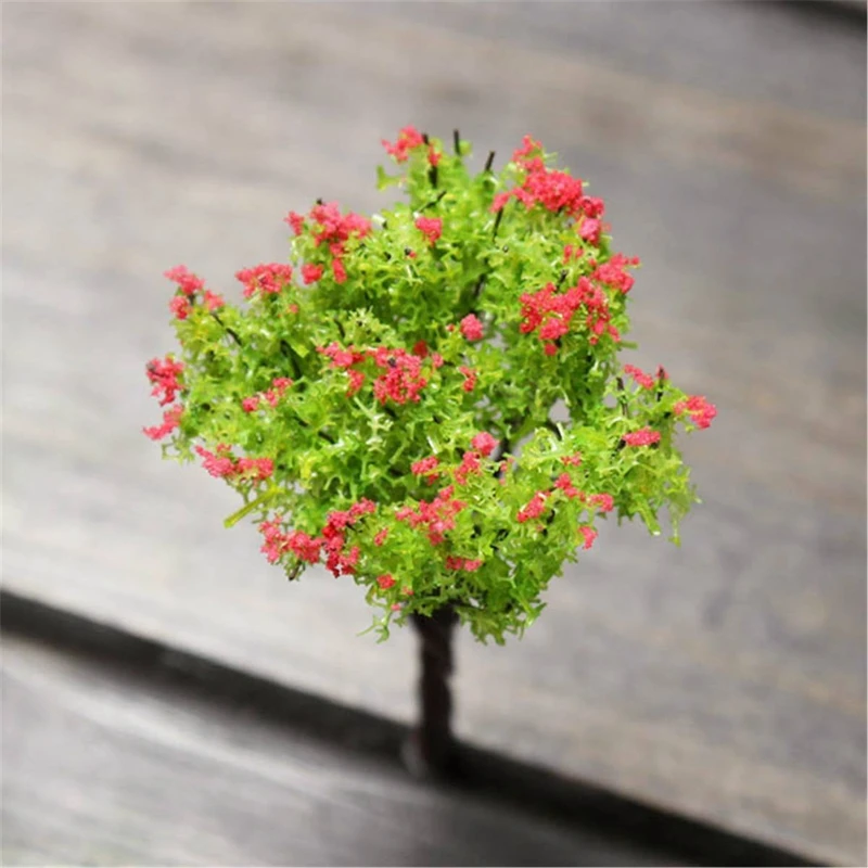 

Safflower leaf tree Miniature Dollhouse Pots Decor Moss Bonsai Mini Landscape DIY Craft Garden Ornament