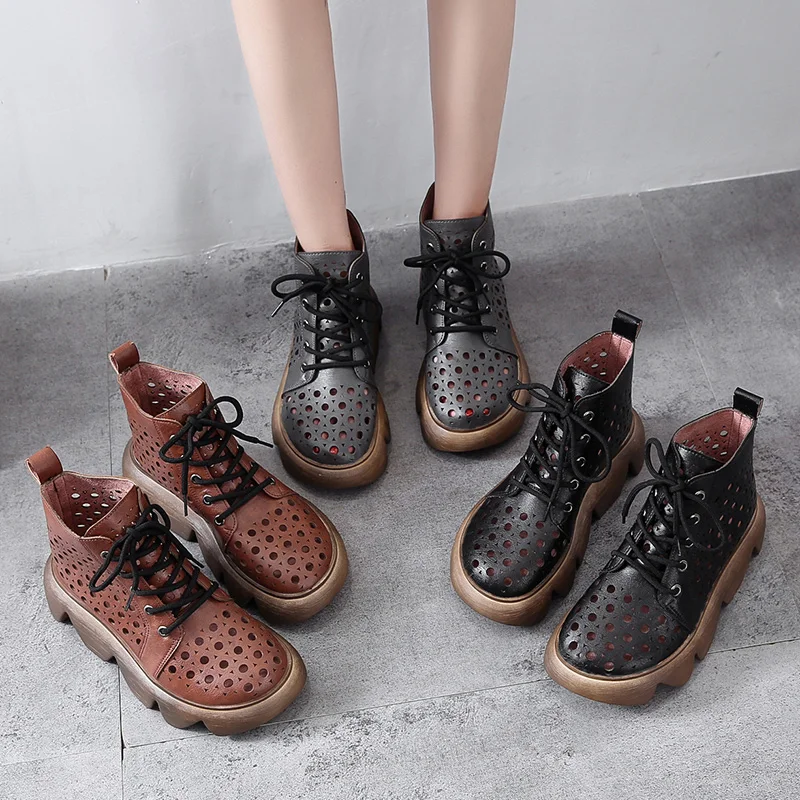 Женские ботинки ботильоны на шнуровке Сезон лето Модель 2020 года Женская обувь
