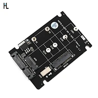 Черный HL M.2 NGFF или mSATA SSD SATA 3,0 адаптер конвертер Поддержка карт 2230/2242/2260/2280+ Мощность светодиодный - Цвет: Черный