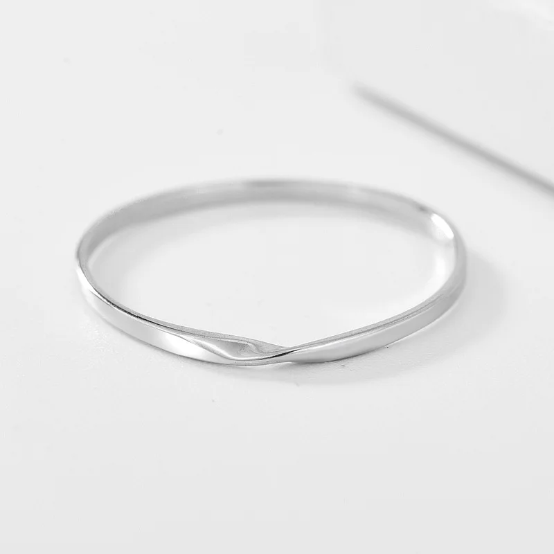 

S925 Sterling Silver Twisted Ring Female Korean Style Simple Fashion Trendy Fine Jewelry Rings for Women Girls Birthday Gifts