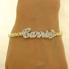 Новый стиль XOXO цепочка имя браслет для мужчин женщин 2 оттенка под заказ имя браслеты I Love You ожерелье браслет Медный золотой подарок