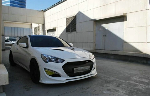 ДЛЯ HUYNDAI Coupe rohans Genesis 2013- только M& S стекловолокно передняя губа FRP стекловолокно бампер сплиттер Дрифт часть тюнинг отделка