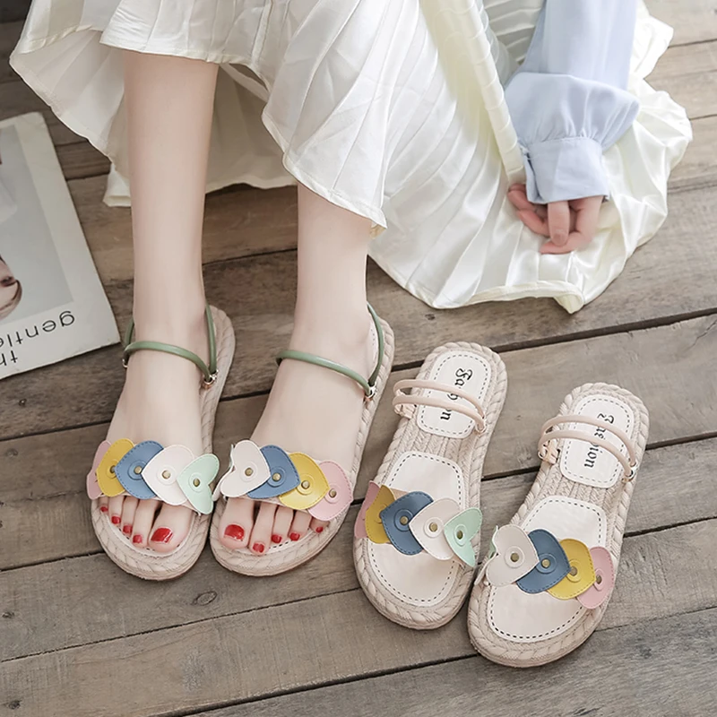 

Clear Heels Sandals Elastic Band 2021 Women's Low-Heeled Shoes With Strap All-Match Slip-on New Comfort Low-heeled Studded Fash