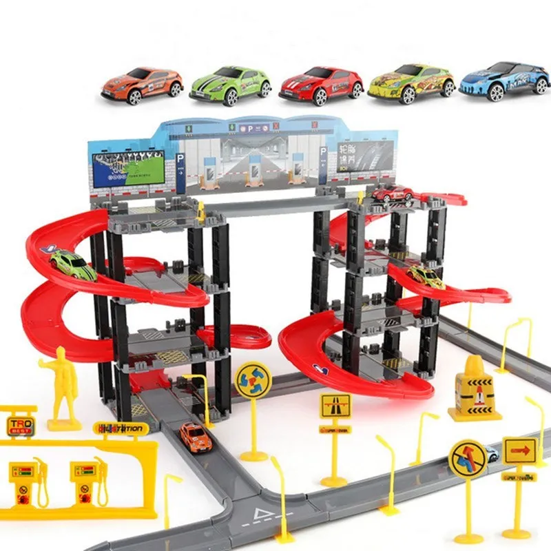 

Children's Plastic Parking Toy Set Three-dimensional Multi-layer Car Assembly Rail Car Parent-child Interaction Christmas Gift