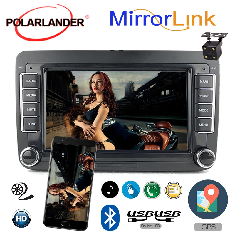 7 дюймов для Bora Golf VW Polo Volkswagen Passat B6 B7 Touran Android авто Iphone GPS навигация автомобильное