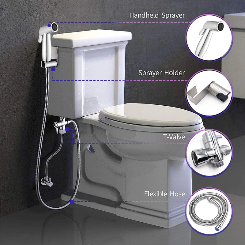 toilet bidet sprayer anal plus trumpet water gun cleaning wall mounted faucet hand wash set bathroom shower tap douche fixture free global shipping