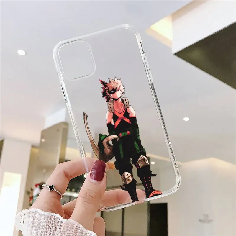 

Anime My hero academia Phone Case Transparent for iPhone 11 12 mini pro XS MAX 8 7 6 6S Plus X 5S SE 2020 XR