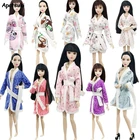 Халат для куклы Барби костюм для ванной, халат, зимняя Пижама, одежда для сна, повседневная одежда для Барби, игровой дом 16, шарнирные игрушки