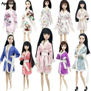 Халат для куклы Барби костюм для ванной, халат, зимняя Пижама, одежда для сна, повседневная одежда для Барби, игровой дом 16, шарнирные игрушки
