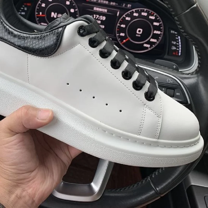 Лучшая версия коллекция 2019 года белые туфли из натуральной змеиной кожи с