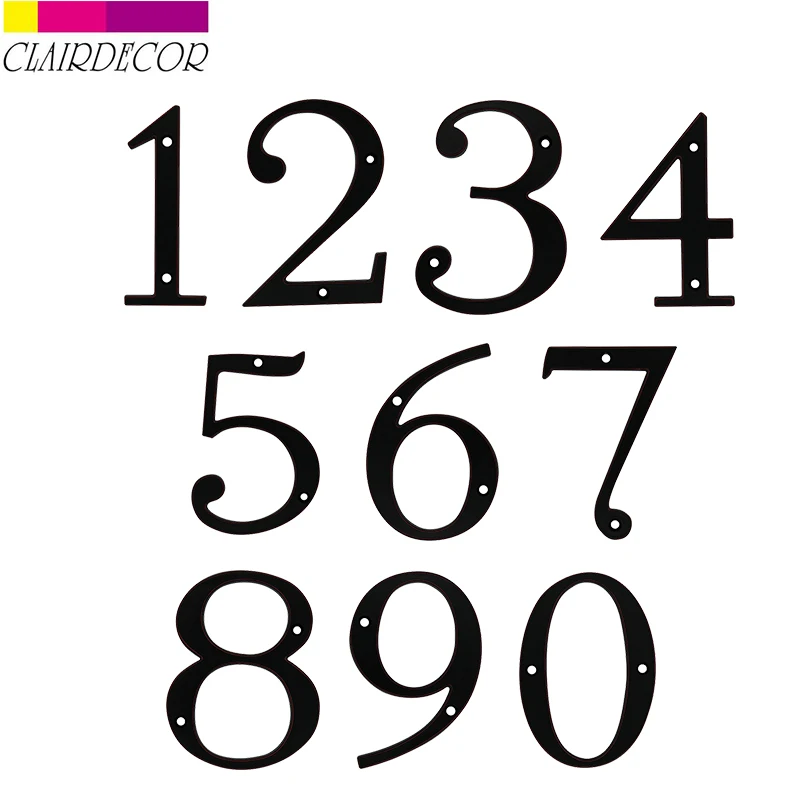 4 in Sold Zinc Modern House Number Hotel Home Door Number Outdoor Address Plaque Number for House Address Sign #0-9