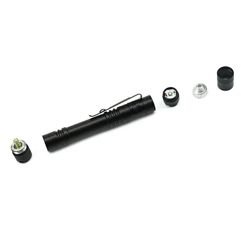 

E1PC Portable Flashlight Pencil Pocket Light LED Waterproof Torch Aluminum Alloy Camping Hiking Lamp USB Rechargeable Retailsale