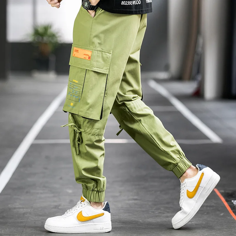 Брюки в стиле милитари мужской Камо Jogger размера плюс 4XL хлопковые брюки много