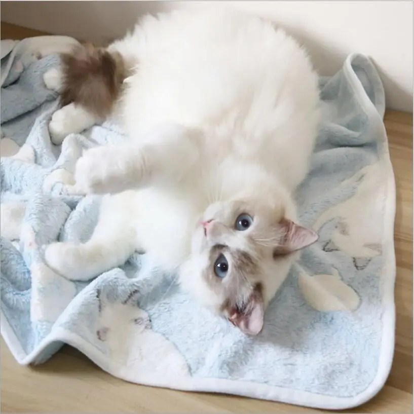 100x75 см мягкое Флисовое одеяло для кошек s коврики собак покрывало маленьких щенков домашних животных 10