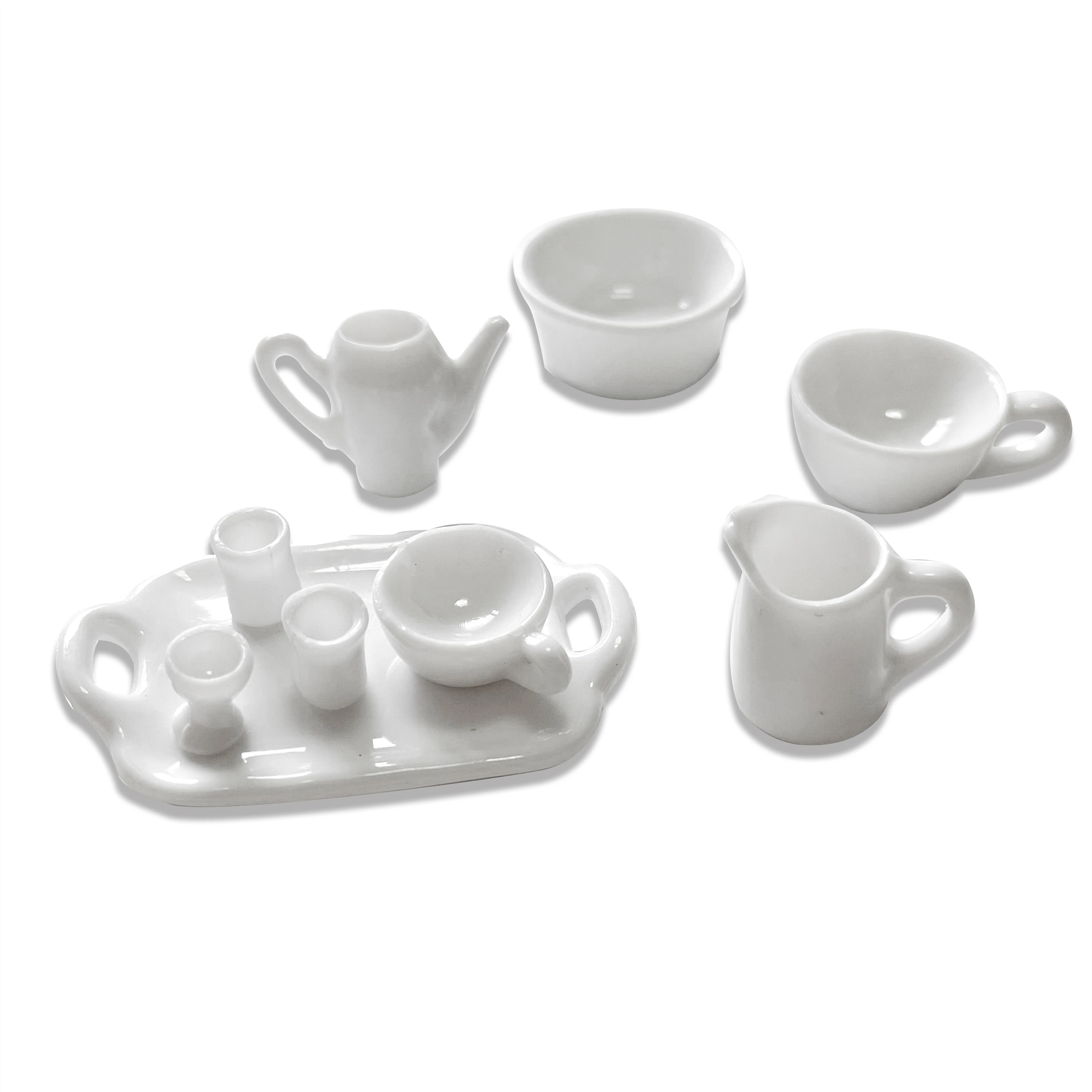 Мини-набор для имитации чайника поддельный милый миниатюрный кукольный домик