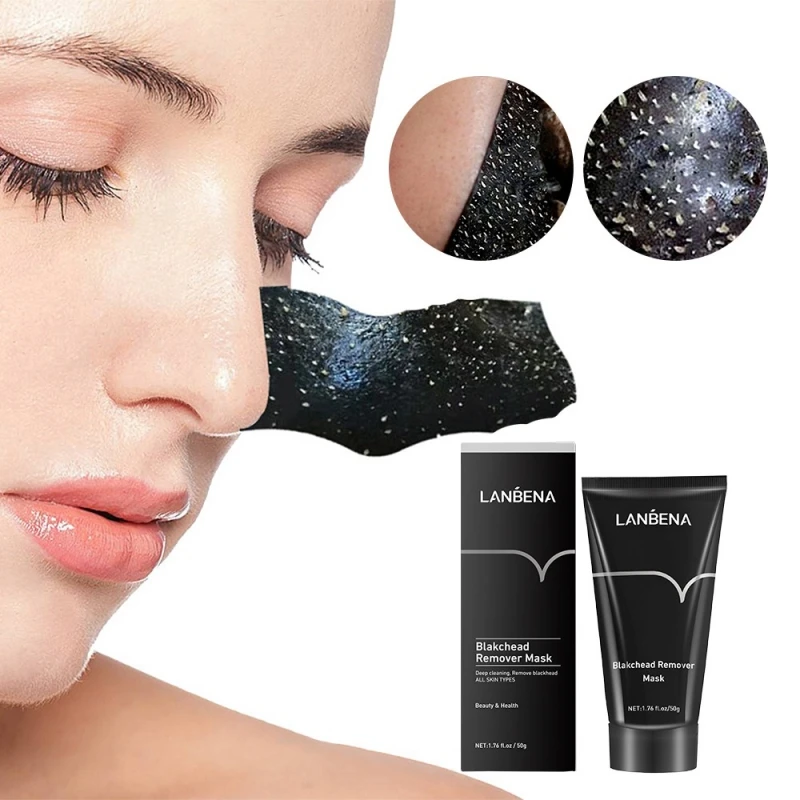 

Blackhead Remover Mask 50g Bamboo Charcoal Facial Masks Deep Cleansing Purifying Peel Off Black Nud Facail Face Oil control Mask