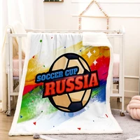 famous football sherpa blanket sports soccer fleece blanket 3d print picnic travel bedspread for bedroom soft soft throw blanket