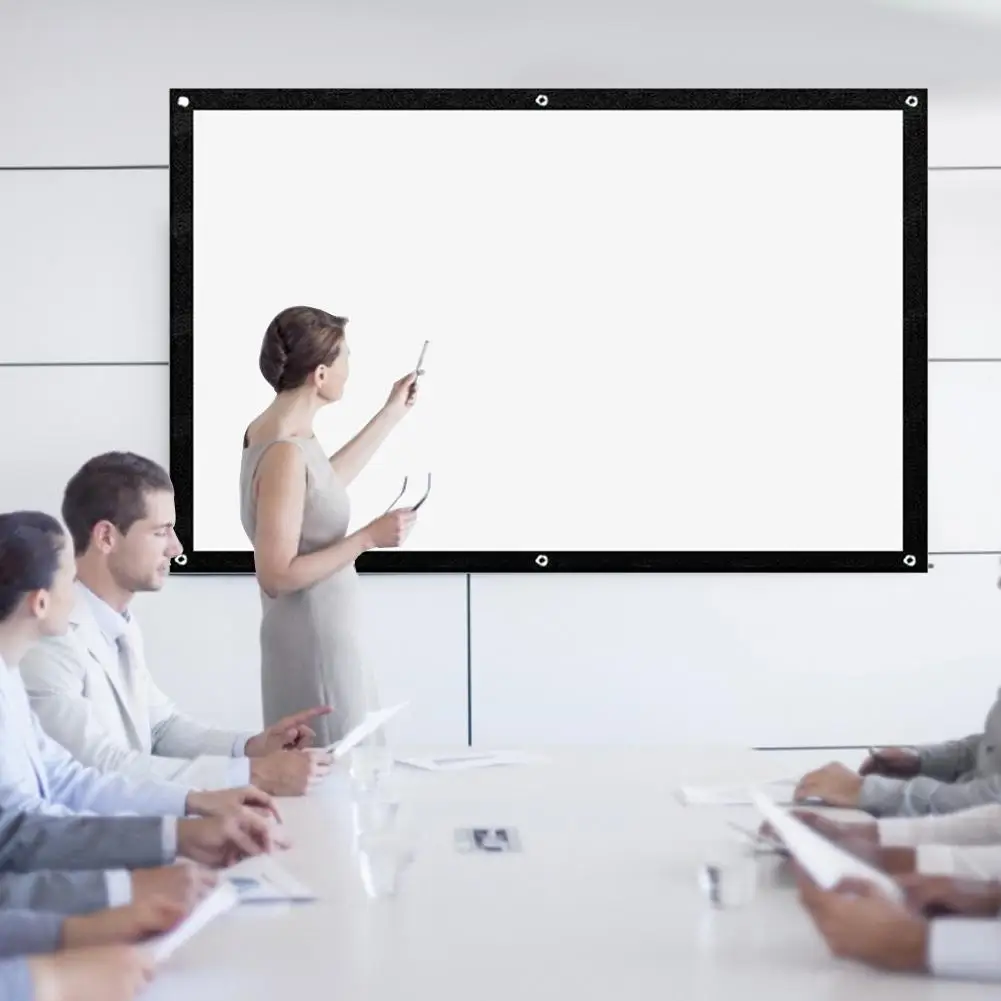 100 дюймовый HD складной портативный проектор экран для видео и фильмов 4:3/16:9 мягкая