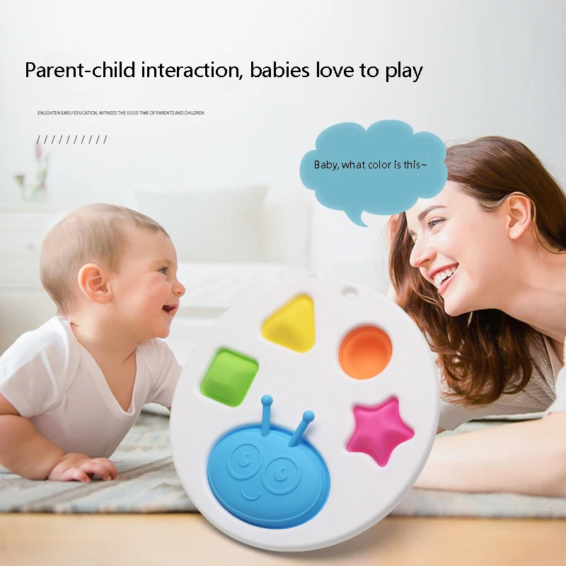 

Baby Simple Sensory Toys Silicone Fidget Toy Baby Teething Toy for Age 6 Months and Up