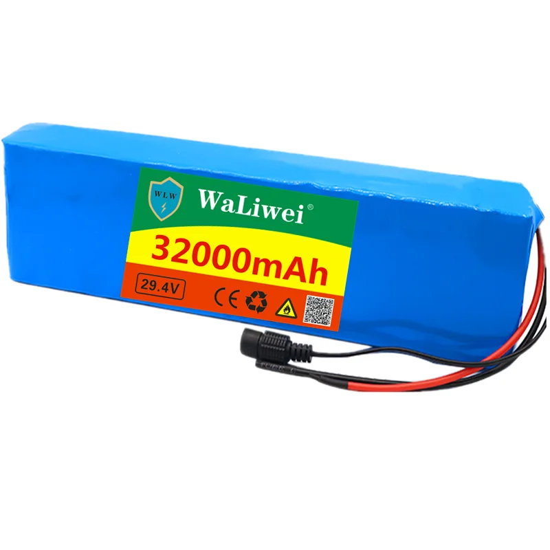 

24V 32Ah battery 7s4p electric bicycle motor ebike scooter li-ion battery pack 29.4v 18650 rechargeable batteries BMS + charger