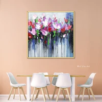 flowers abstract canvas painting wall art handmade poster picture decorative painting living room home decoration