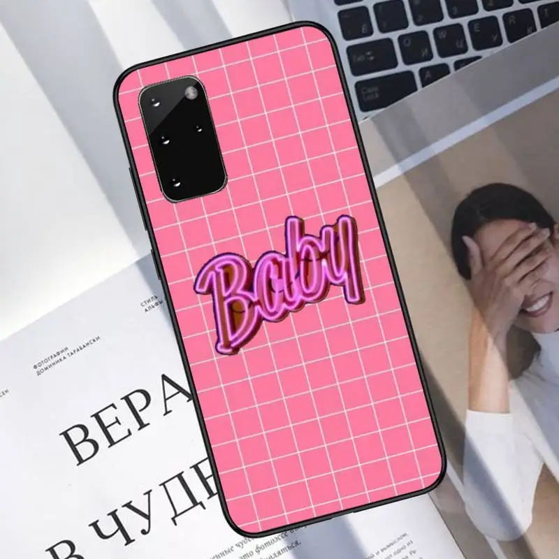 

rose baby Text cute Phone Case For Samsung galaxy S 7 8 9 10 20 edge A 6 10 20 30 50 51 70 note 10 plus