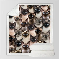 you will have a bunch of siamese cats 3d printed fleece blanket on bed home textiles dreamlike 08