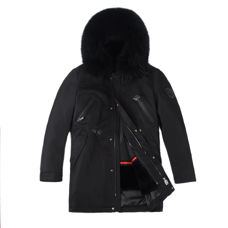 Новинка 2021 мужское меховое пальто синее школьное для среднего возраста