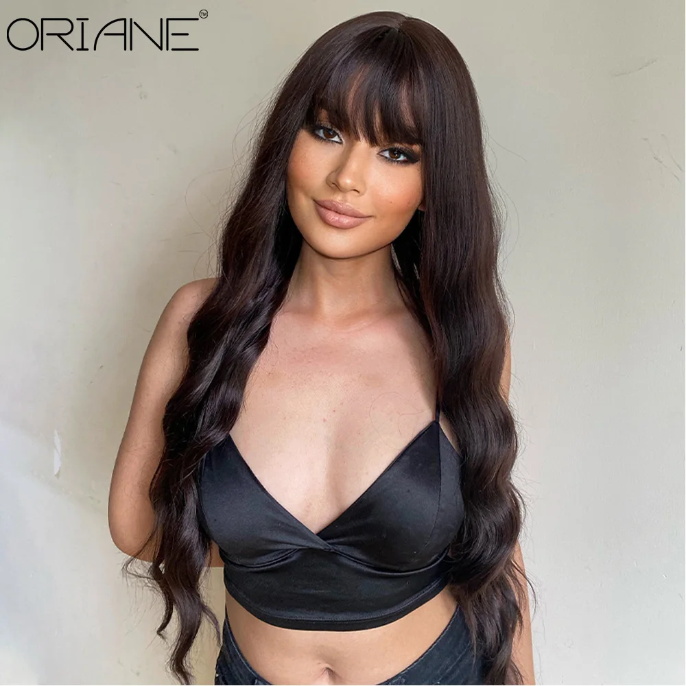 Длинные волнистые синтетические парики для женщин натуральные черные