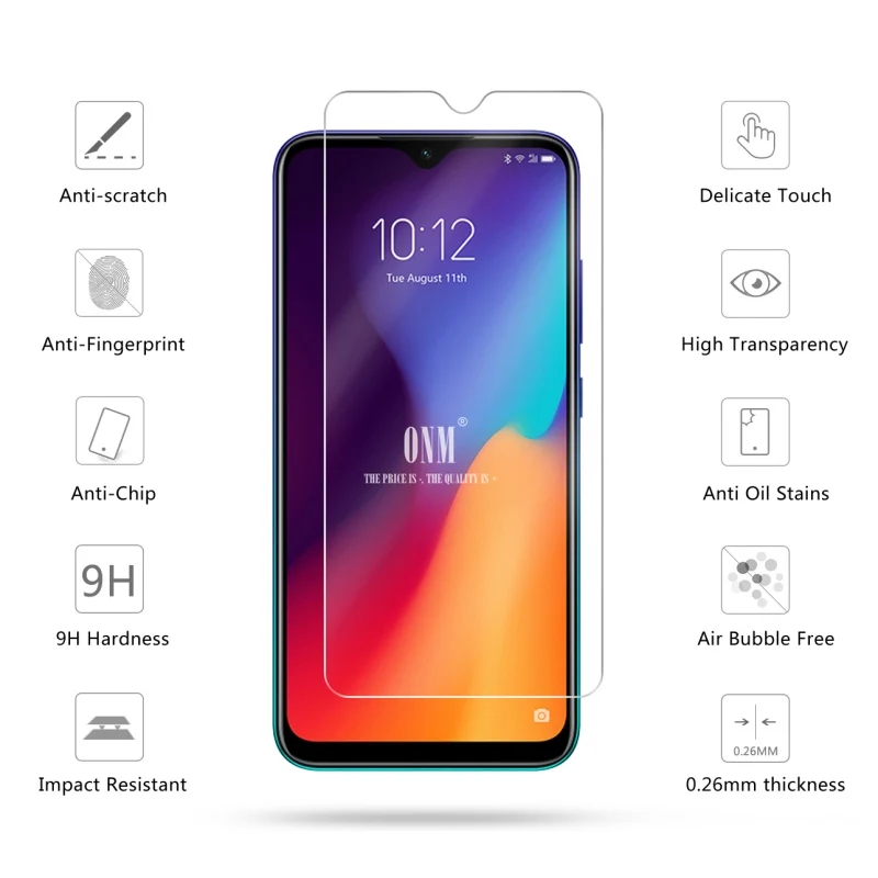 2 шт. закаленное стекло для Lenovo K10 Plus Защитное экрана 2.5D 9 H защитная