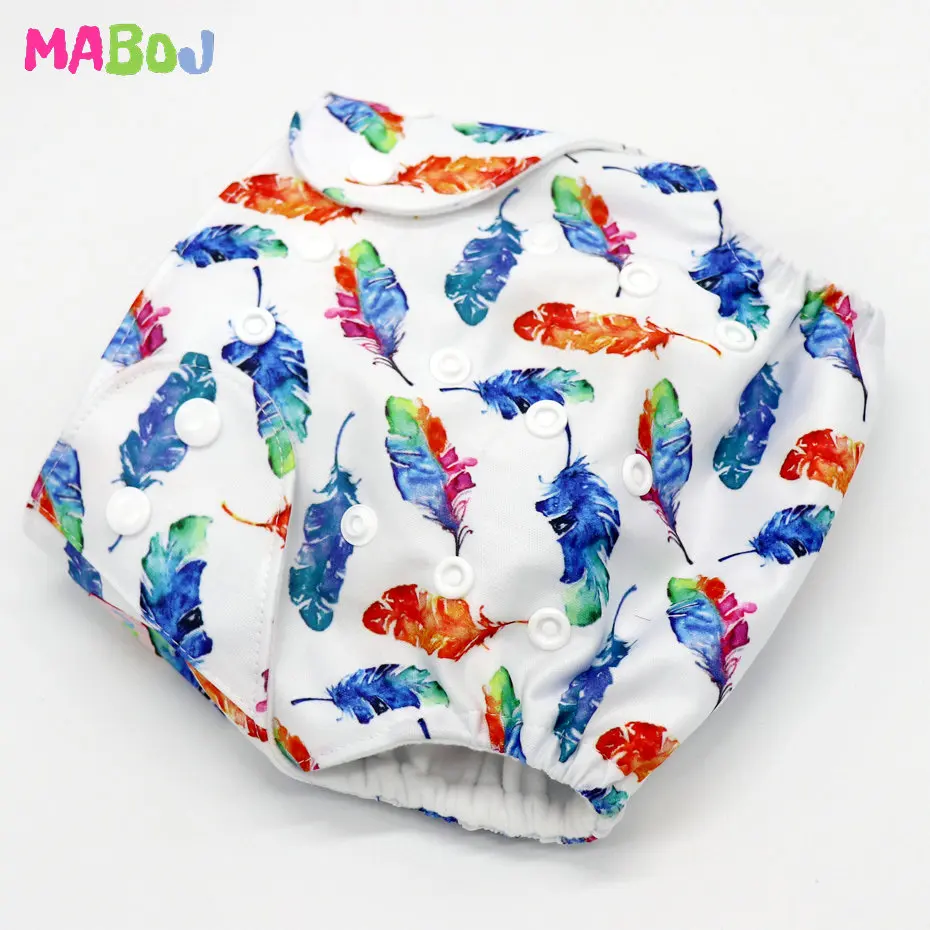 Mabox тканевые Детские Подгузники 9 шт./компл. моющиеся многоразовые подгузники из