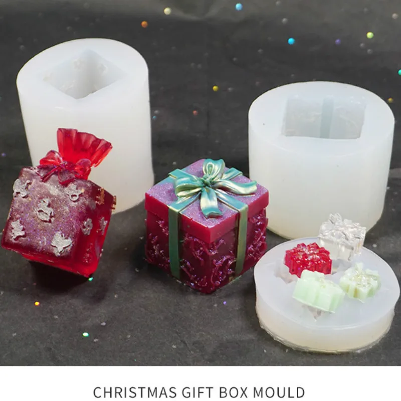 Рождественская форма Подарочная коробка Гибкая силиконовая маленькая для