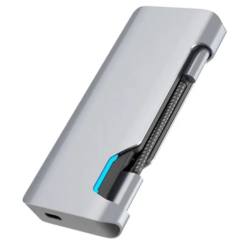 Концентратор USB Type C 7 в 1 к HDMI совместимый 3 0 SD TF RJ45 PD многопортовый адаптер для